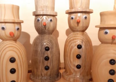 Wooden Snowmen - Wood Turning Northern Ireland
