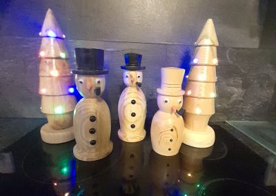 Wooden Christmas Trees & Snowmen - Wood Turning Northern Ireland